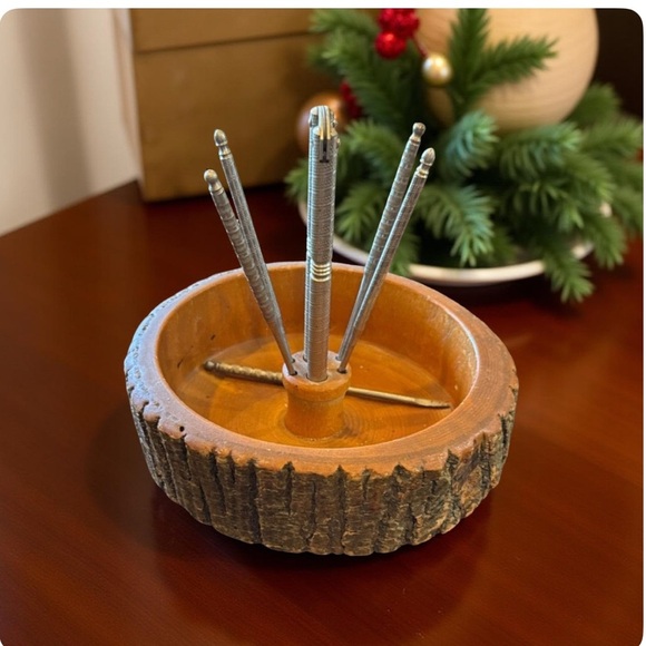 Wooden and Silver Ring Toss Game - Picture 1 of 7